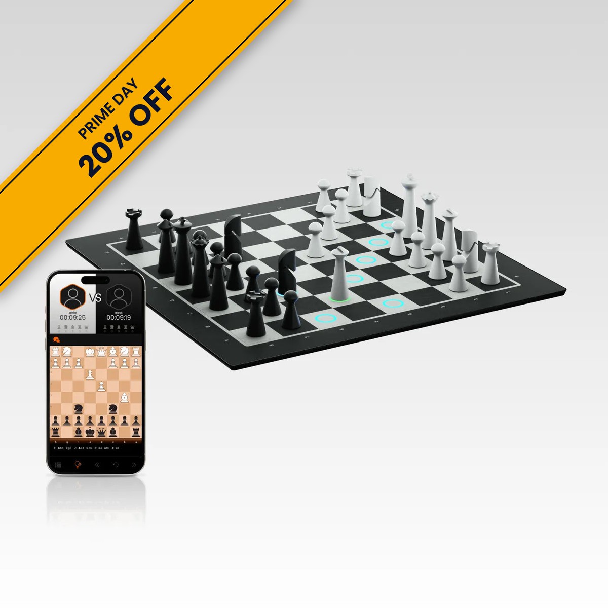GoChess Mini with a Prime Day 20% off badge (corner ribbon)