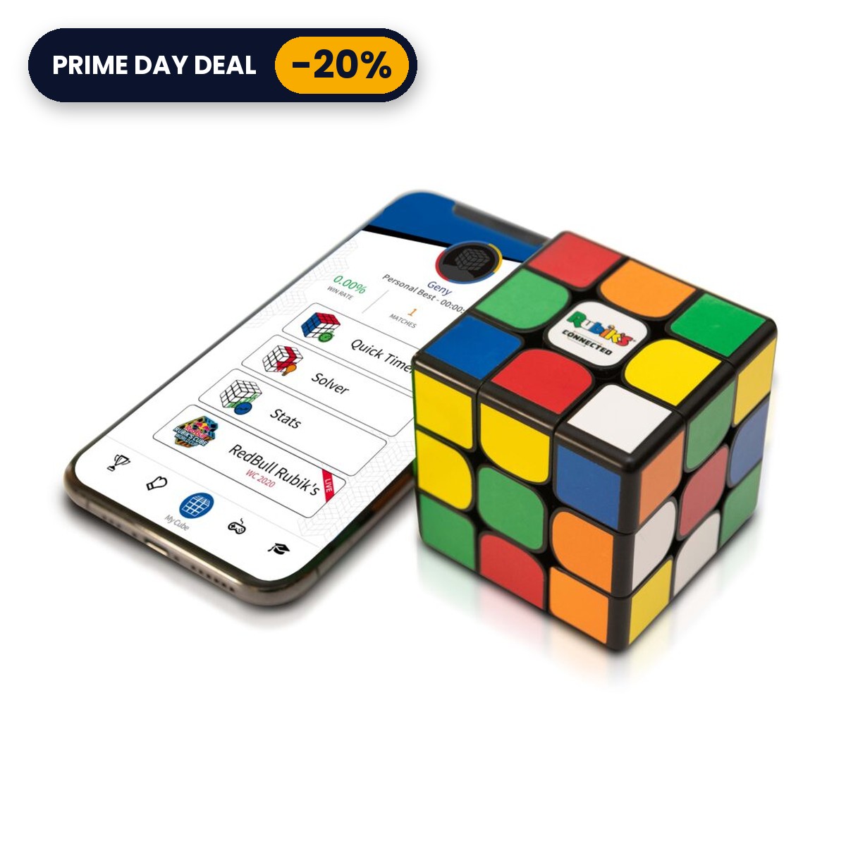 Rubik's Connected with a Prime Day 20% off badge (deal tag)