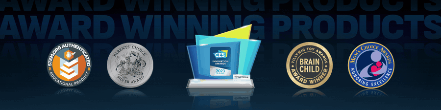Award-winning products strip (animated)