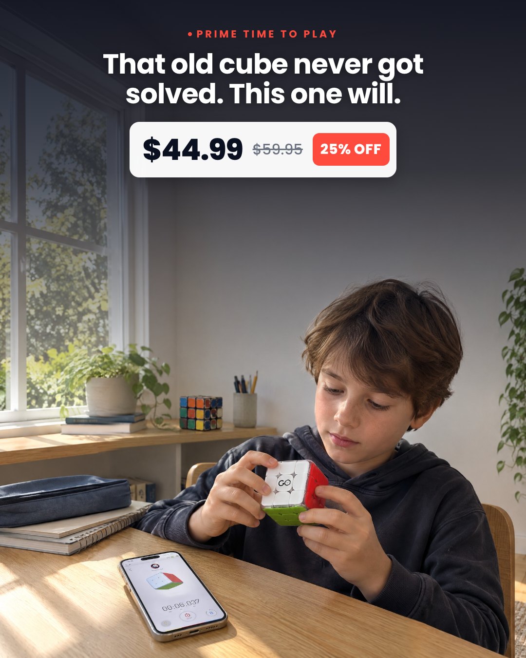 That old cube never got solved. This one will.