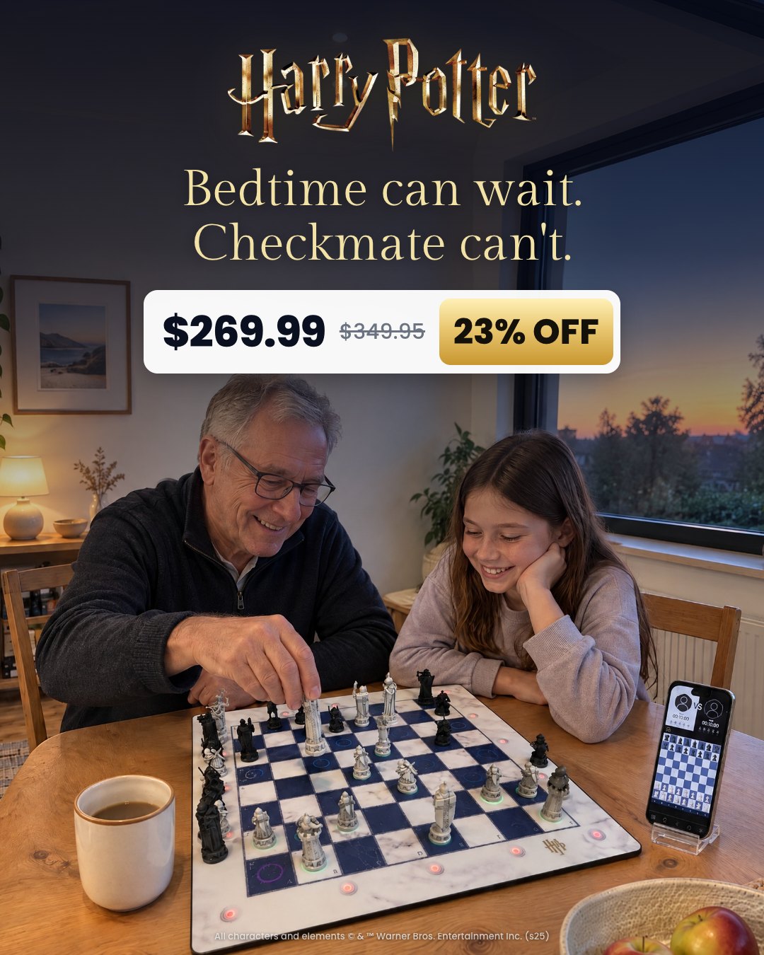 Bedtime can wait. Checkmate can't.