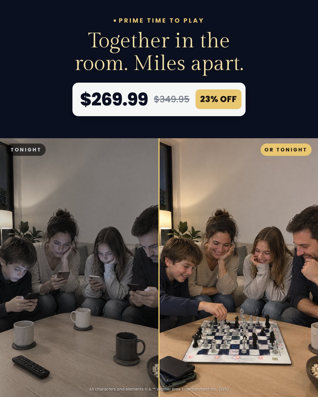 Together in the room. Miles apart.