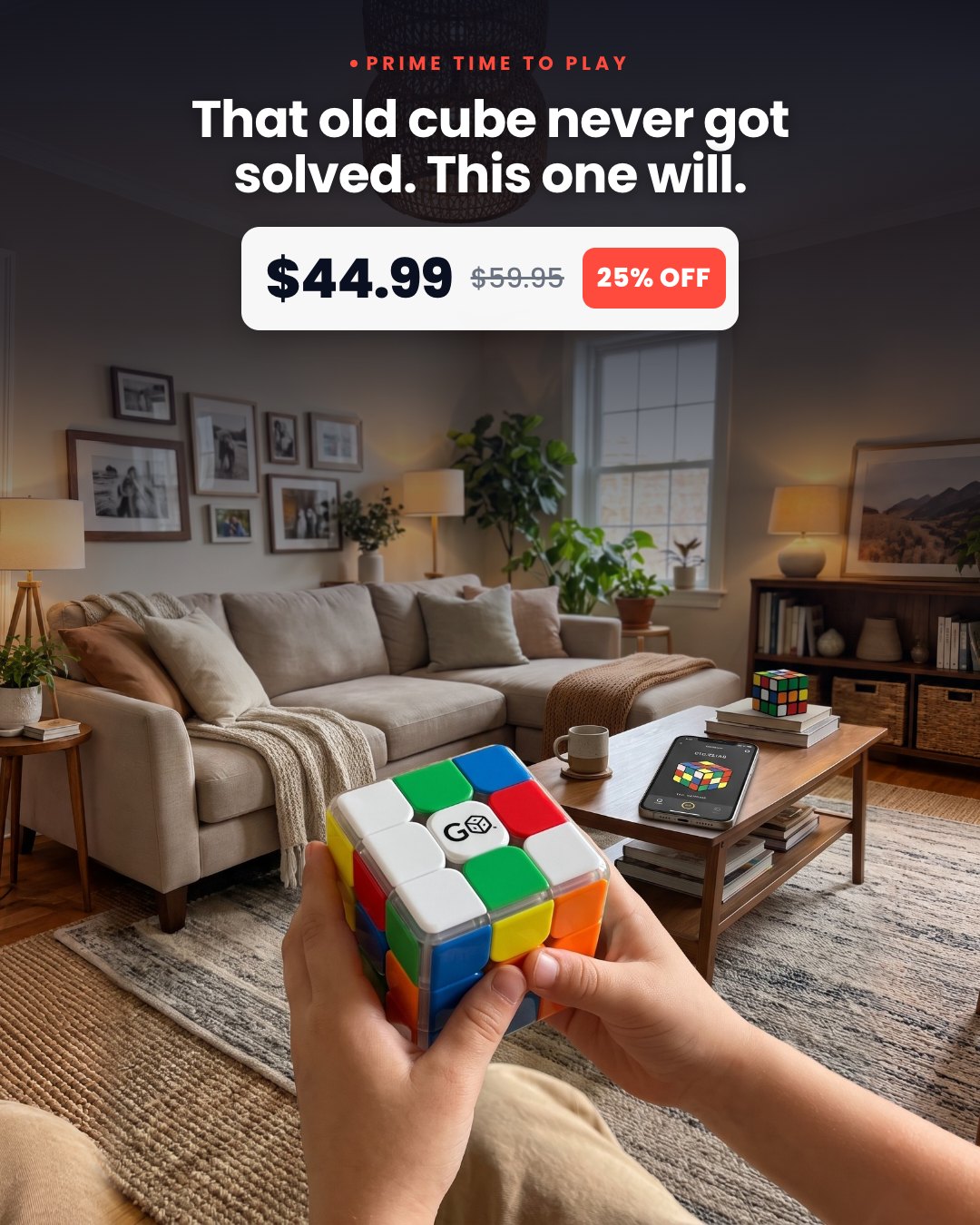 That old cube never got solved. This one will.