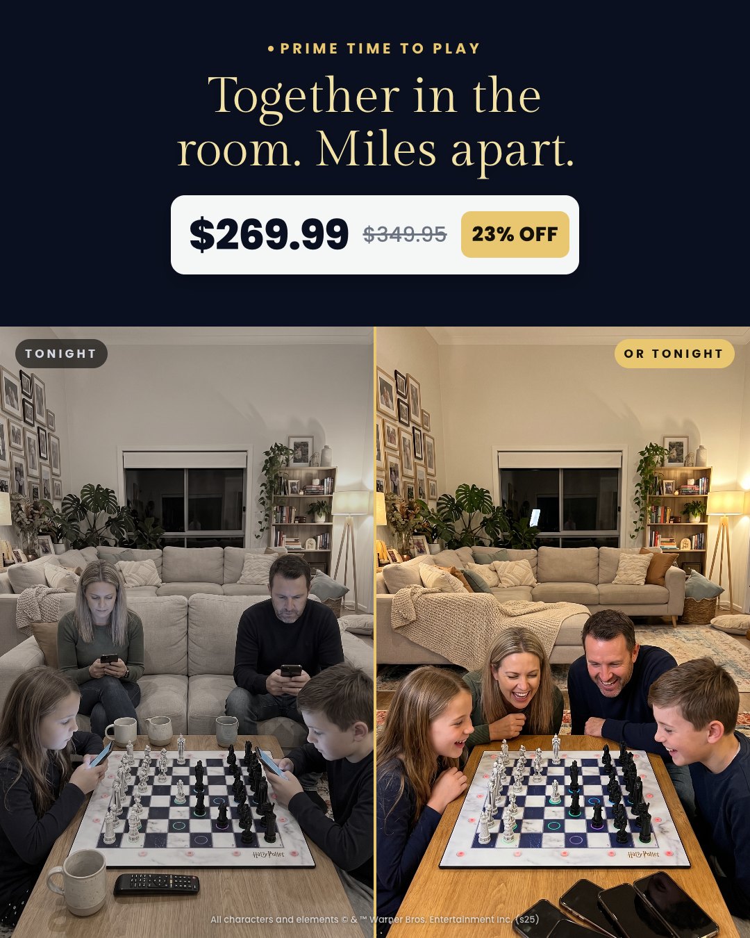 Together in the room. Miles apart.