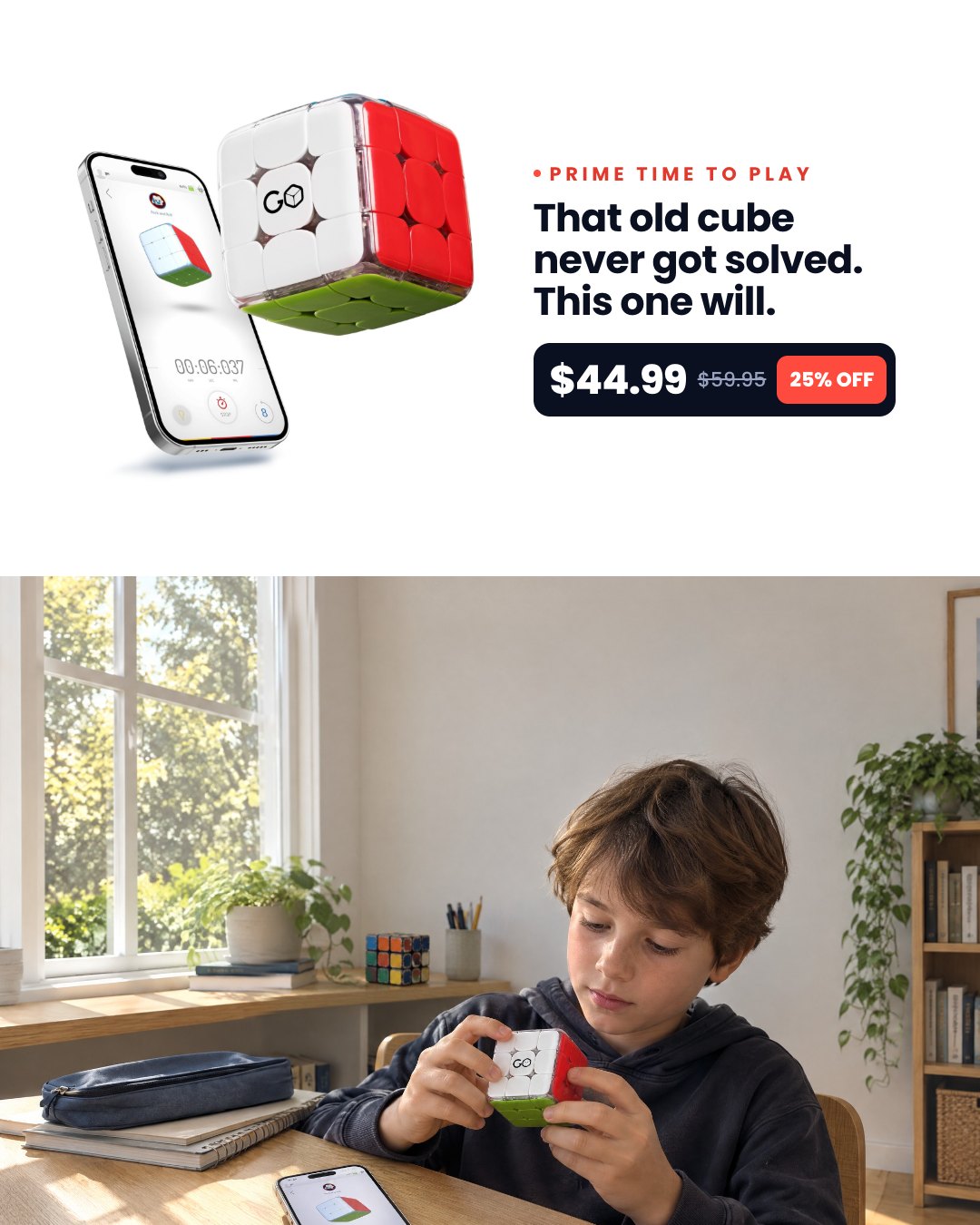 That old cube never got solved. This one will.