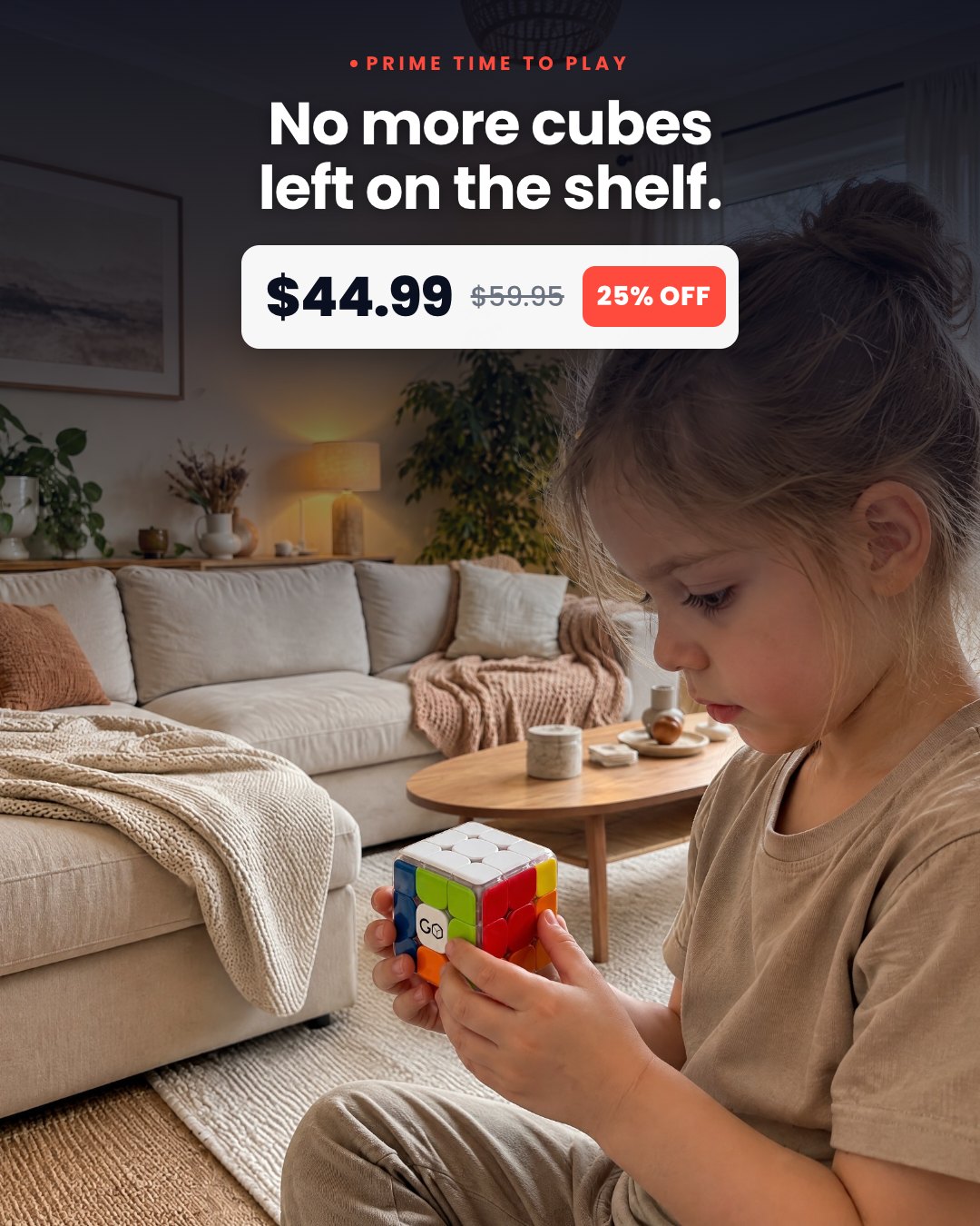 No more cubes left on the shelf.