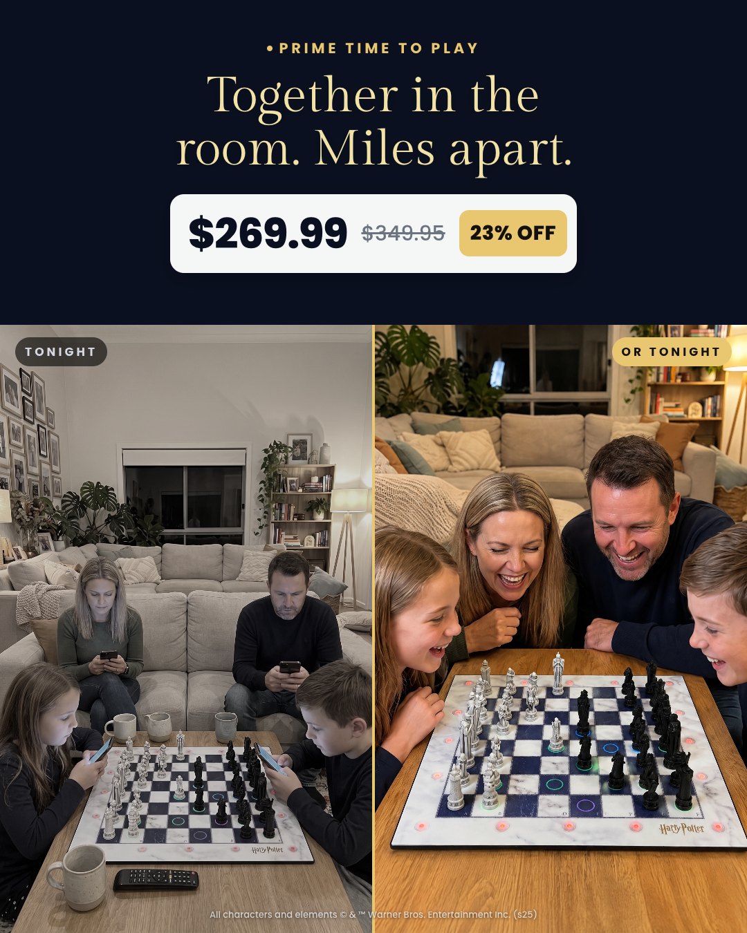 Together in the room. Miles apart.