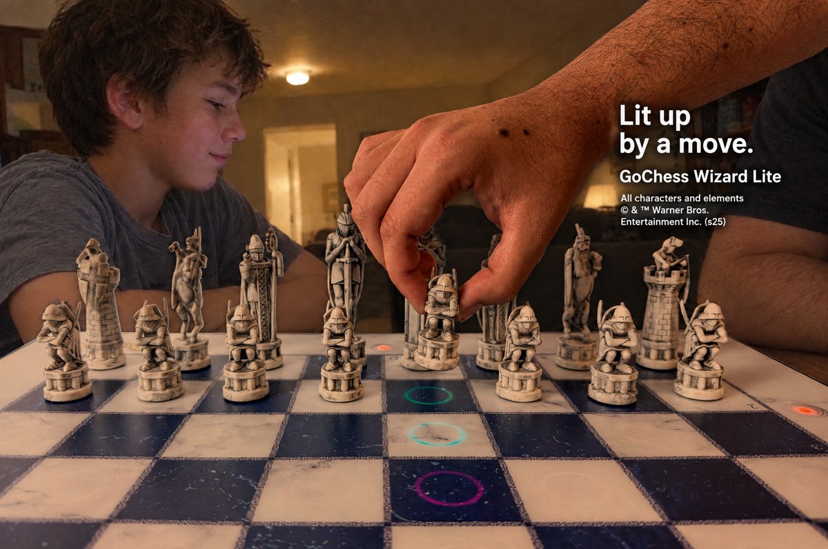 GoChess Wizard Lite · Lit up by a move ad K08