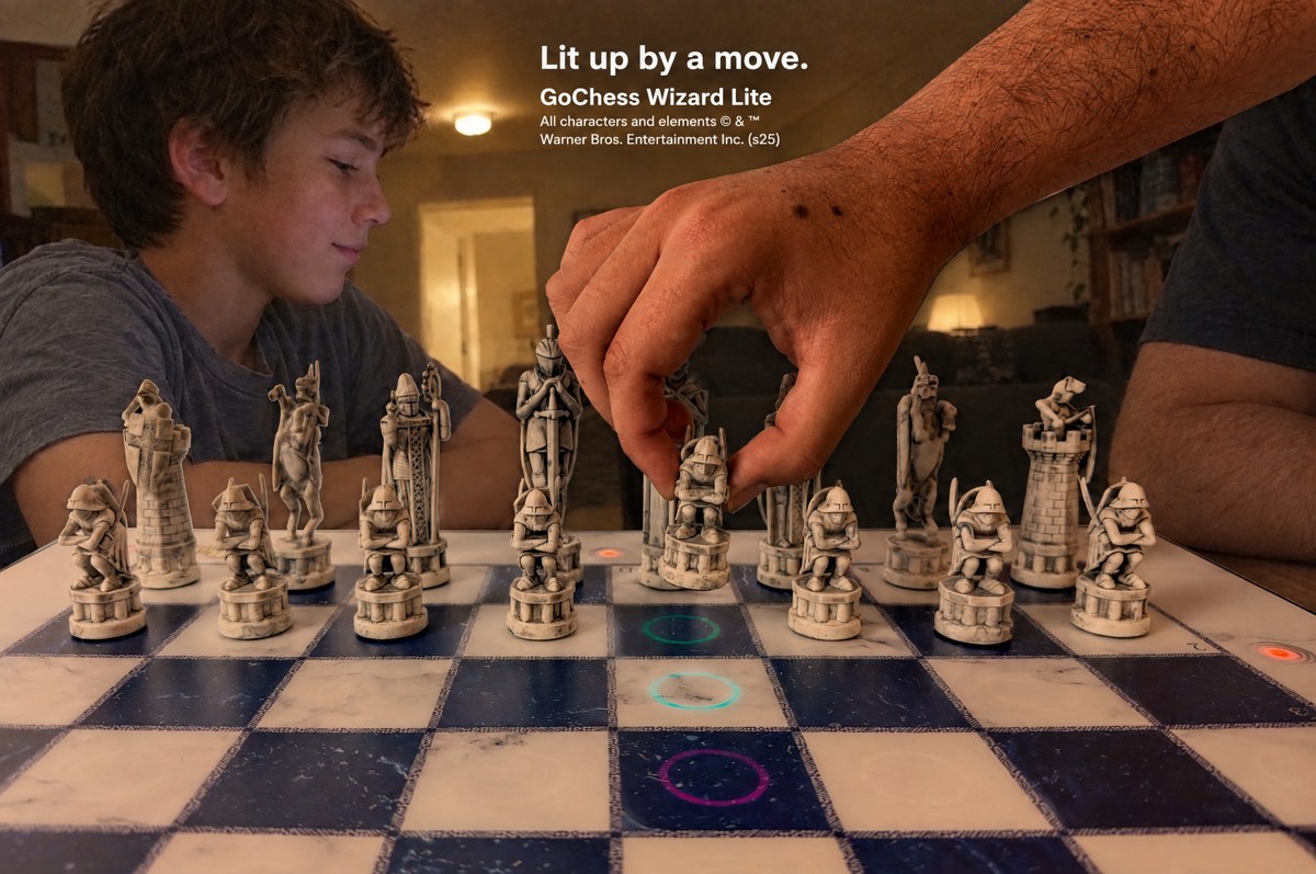 GoChess Wizard Lite · Lit up by a move ad K09